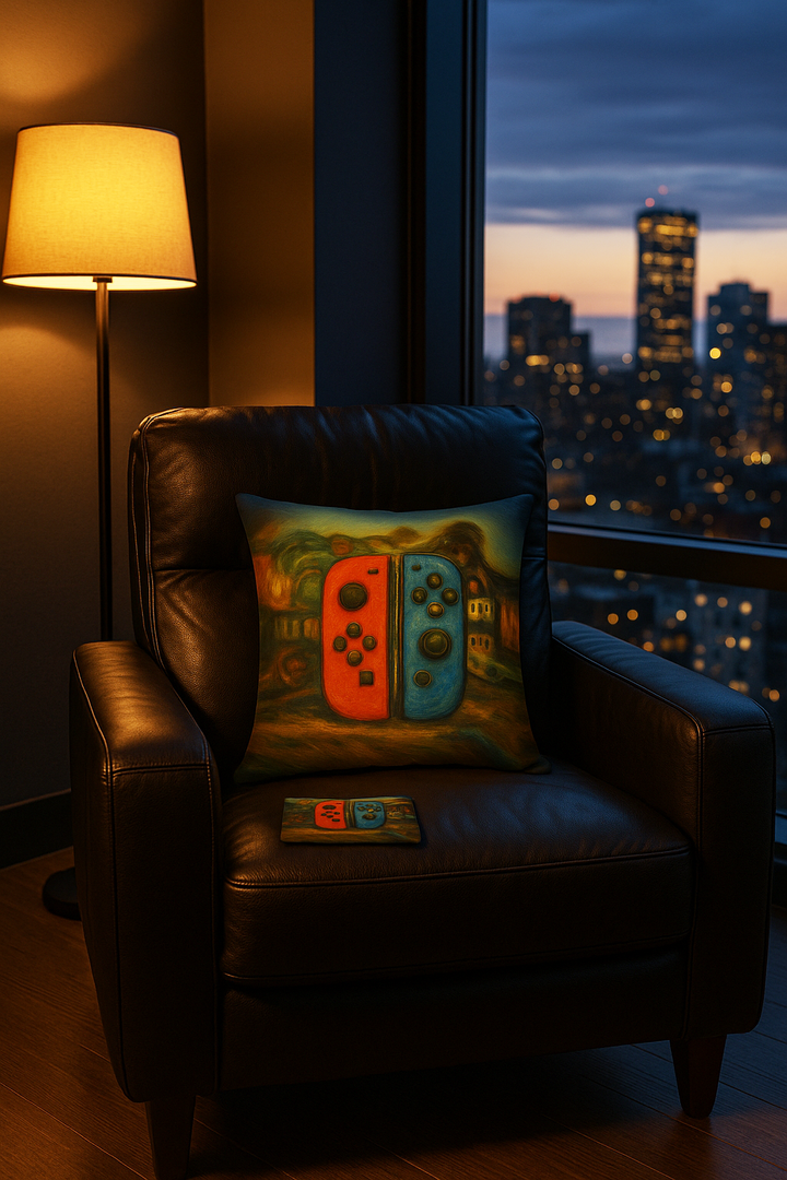 Modern Art Gamer Luxe Pillow