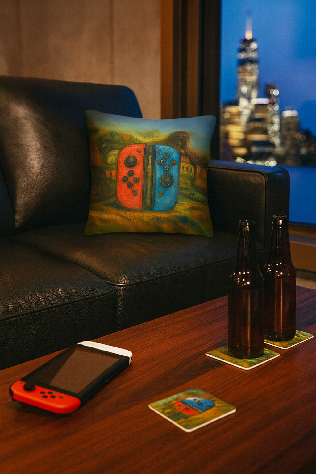 Modern Art Gamer Luxe Pillow