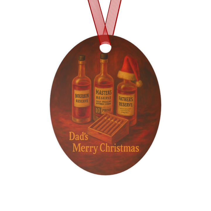 Cigar and Bourbon Dad's Ornament