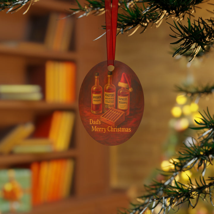 Cigar and Bourbon Dad's Ornament