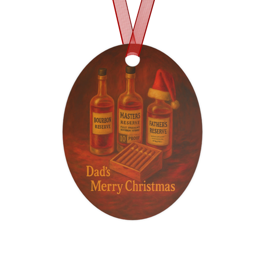 Cigar and Bourbon Dad's Ornament