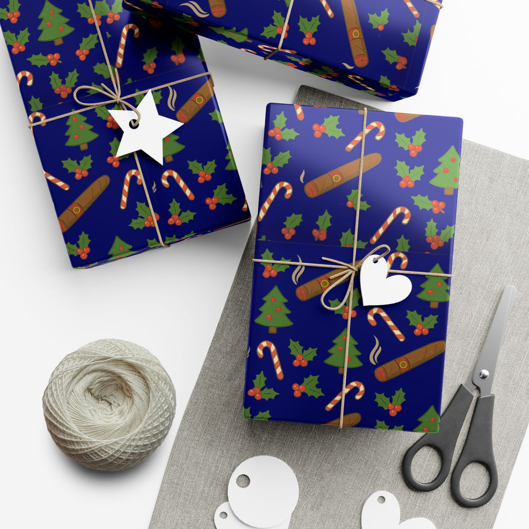 Cigars and Christmas Wrapping Paper
