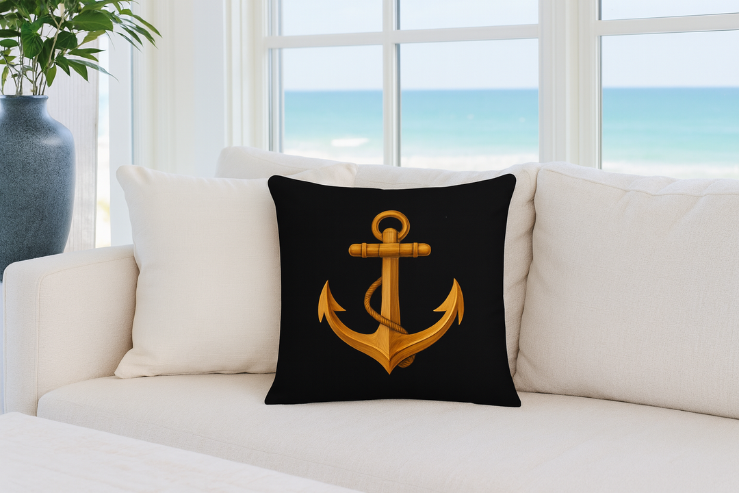 The Golden Mooring - Our Anchor Pillow