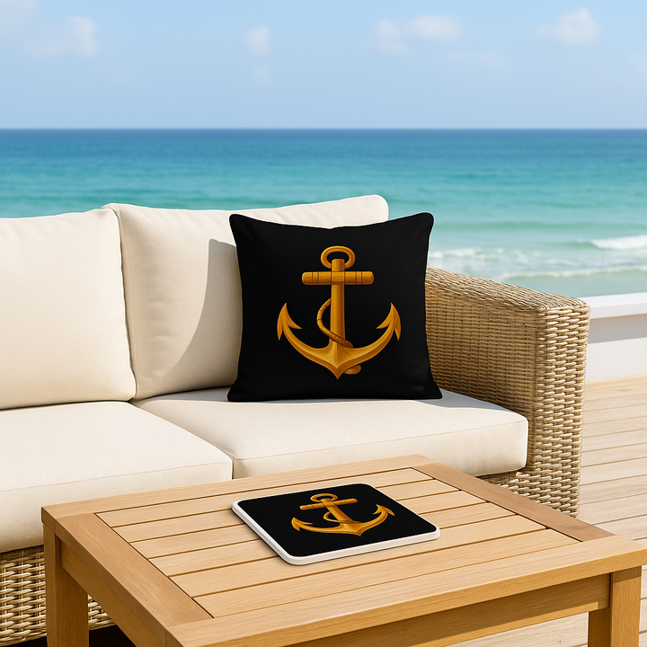 The Golden Mooring - Our Anchor Pillow