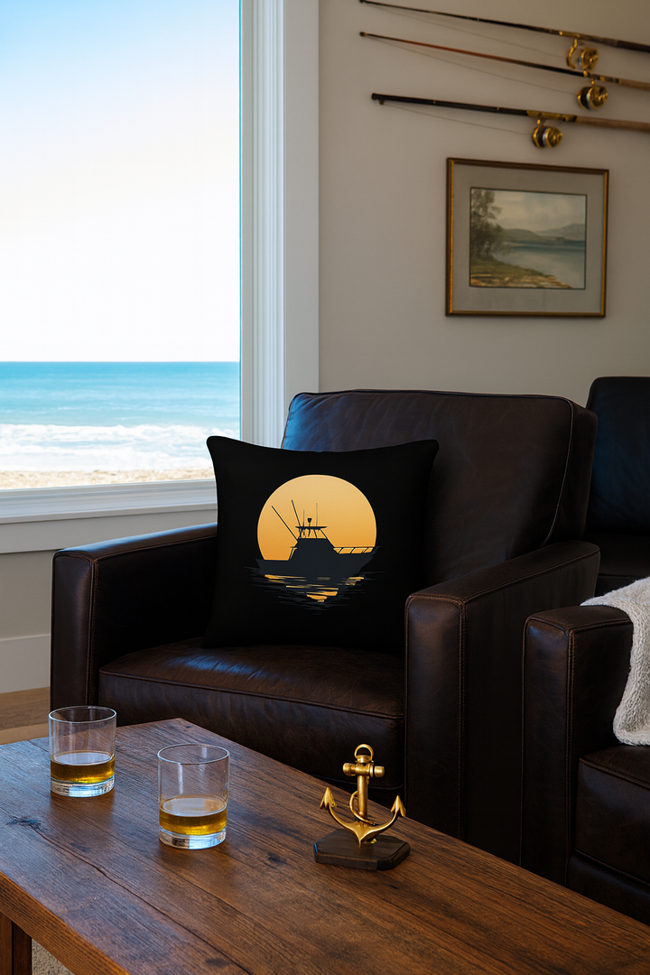 Sunset Offshore - The Deep Sea Fisherman's Pillow