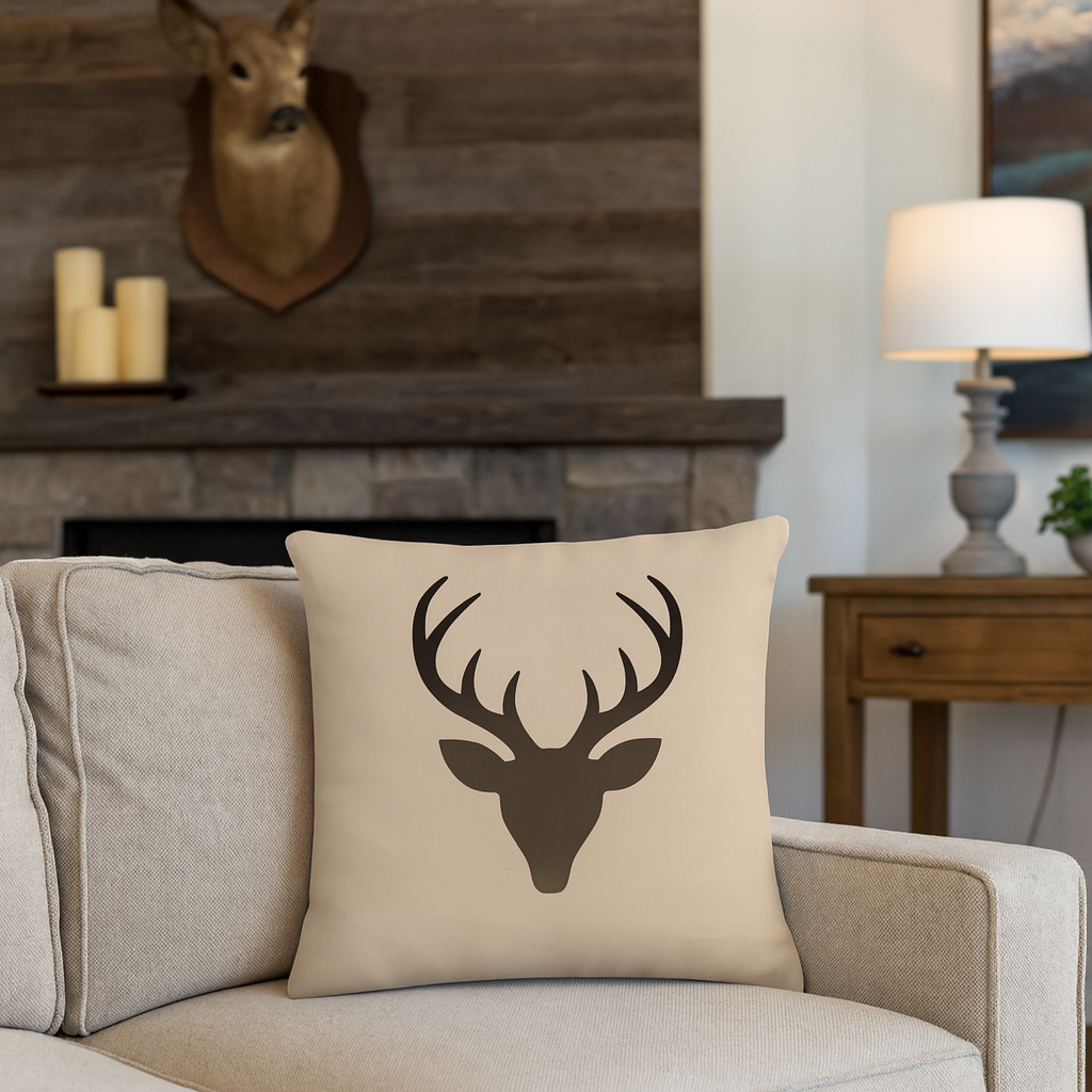 The Antler Crest Pillow - Godfrey's Hunting Line