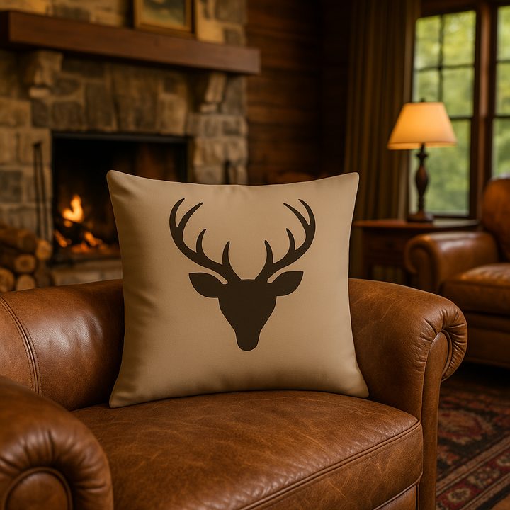 The Antler Crest Pillow - Godfrey's Hunting Line