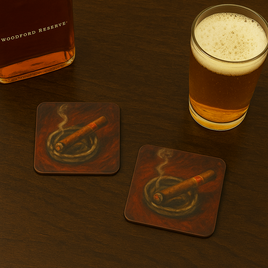 The Cigar Lounge Coaster - Ember & Oak
