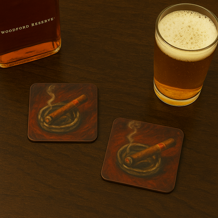 The Cigar Lounge Coaster - Ember & Oak