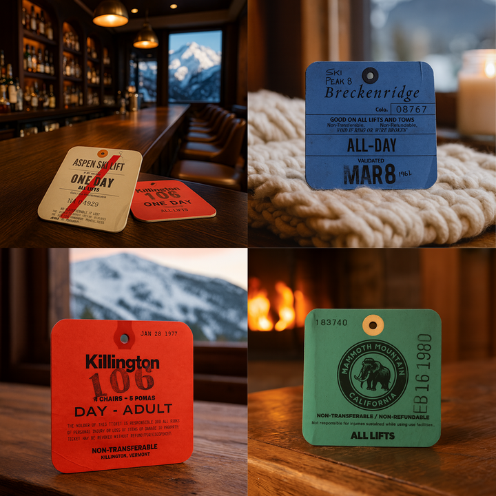 Ski Resort Coaster 4 Pack