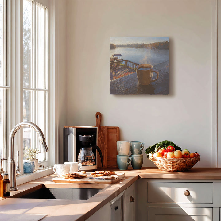 Steam Over Stillwater - Lake House Coffee Print