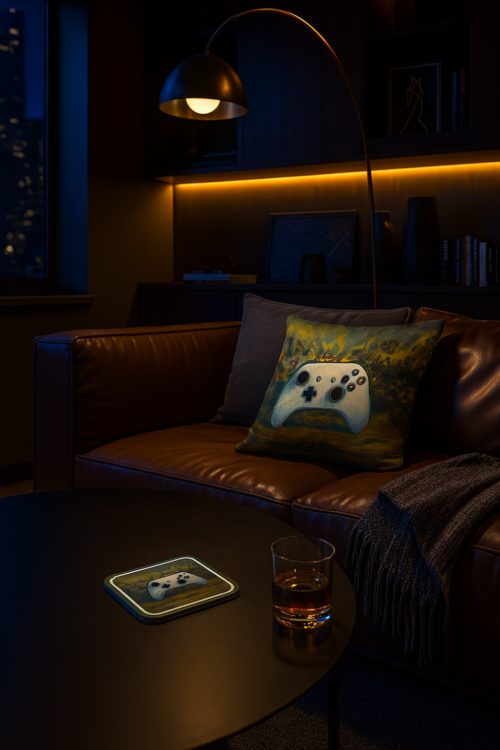 Oil Painting Gamer’s Canvas Pillow