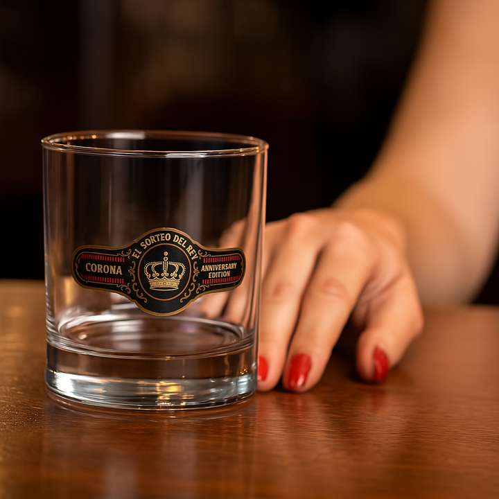 The Cigar Band Project: El Sorteo del Rey Bourbon Rocks Glass