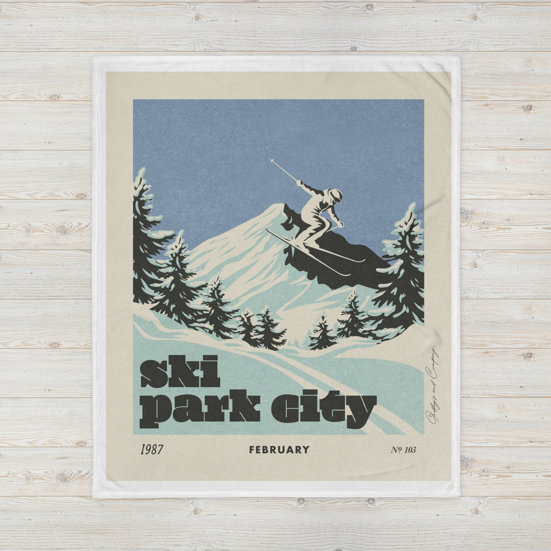 Ski Resorts-  Vintage Blanket