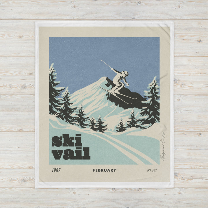 Ski Resorts-  Vintage Blanket