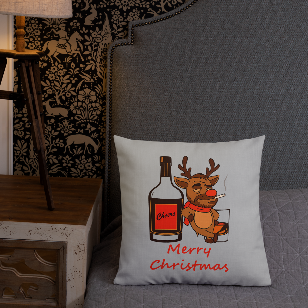 The After Party Rudolph Christmas  Premium Pillow