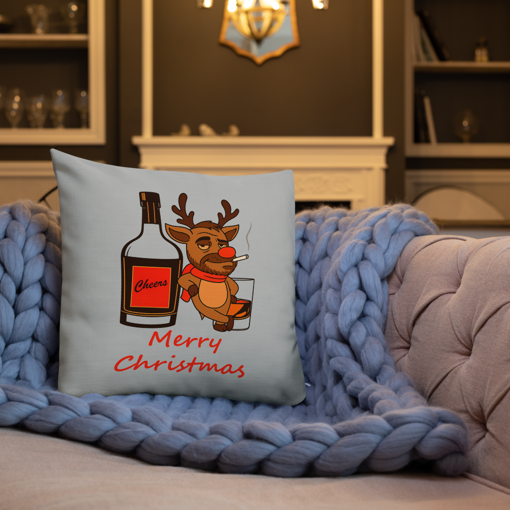 The After Party Rudolph Christmas  Premium Pillow