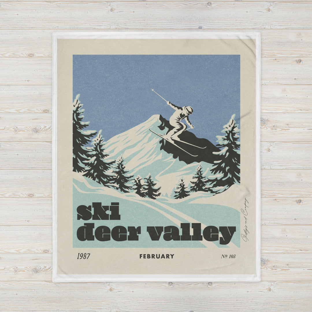 Ski Resorts-  Vintage Blanket
