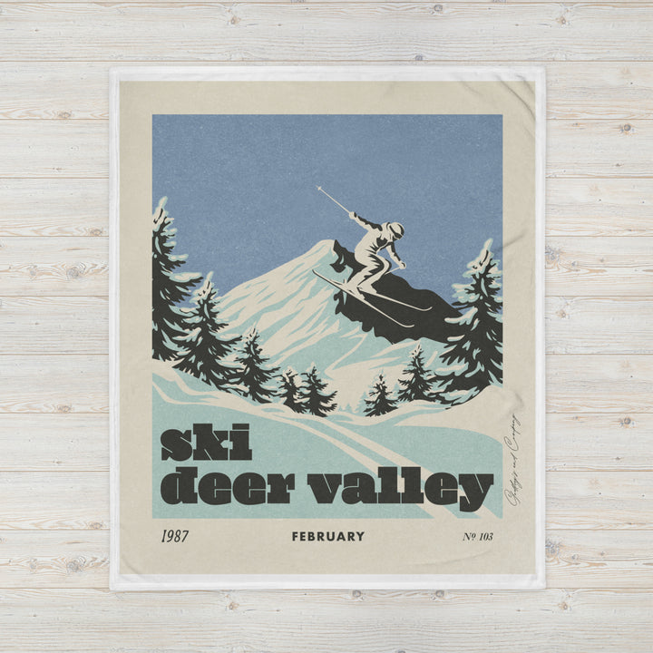 Ski Resorts-  Vintage Blanket